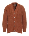 Gianni Lupo Man Cardigan Brown Size M Acrylic, Polyester, Wool