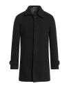 Gianni Lupo Man Coat Black Size 36 Polyester, Viscose, Wool