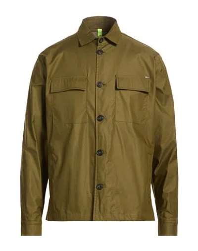 Gianni Lupo Man Jacket Military Green Size S Cotton, Polyamide, Elastane