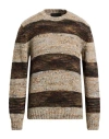 Gianni Lupo Man Sweater Beige Size M Acrylic, Wool In Multi