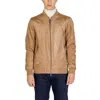Gianni Lupo Polyester Men's Jacket In Beige