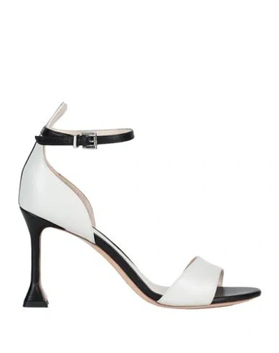 Gianni Marra Woman Sandals White Size 8 Leather