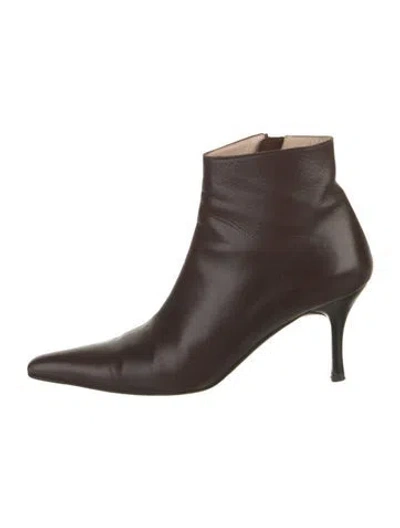 Pre-owned Gianni Milanesi Leather Boots In Brown