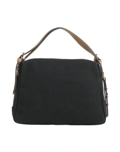 Gianni Notaro Woman Handbag Black Size - Soft Leather, Textile Fibers