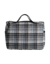 Gianni Notaro Woman Handbag Grey Size - Textile Fibers, Soft Leather