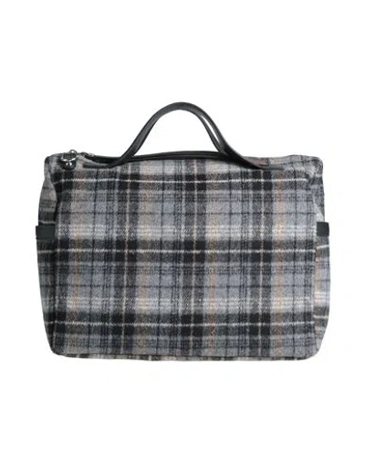 Gianni Notaro Woman Handbag Grey Size - Textile Fibers, Soft Leather