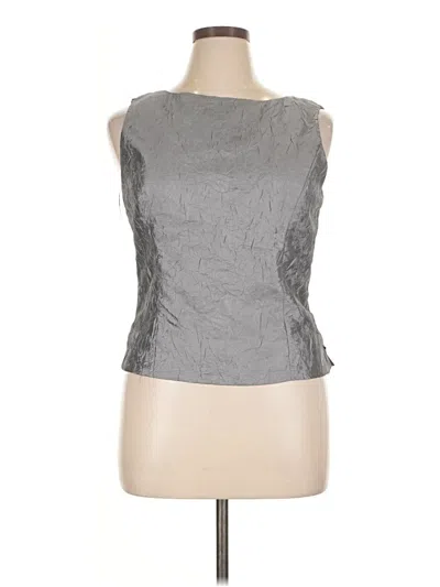 Pre-owned Gianni Sleeveless Blouse In Gray