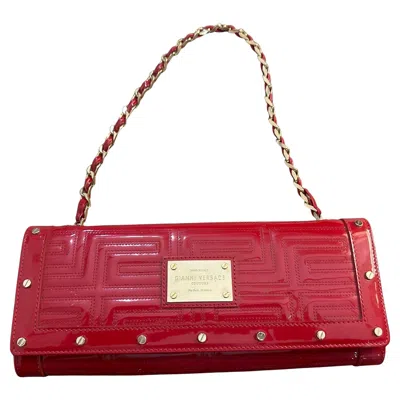 Pre-owned Gianni Versace Couture 21st Century  Red Patent Leather Shoulder Bag
