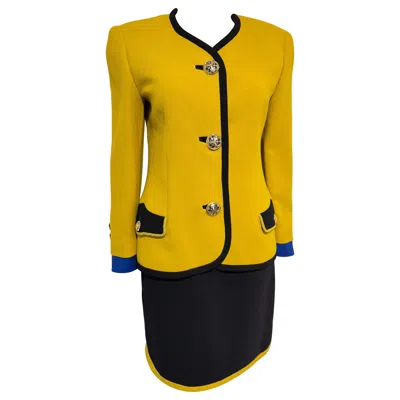 Pre-owned Gianni Versace Couture Autumn/winter 1991/1992 Iconic Runway Skirt Blazer Suit In Orange