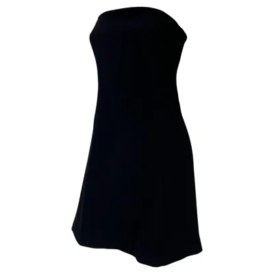 Pre-owned Gianni Versace Couture F/w 1994  Black Wool Corseted Mini Dress It40