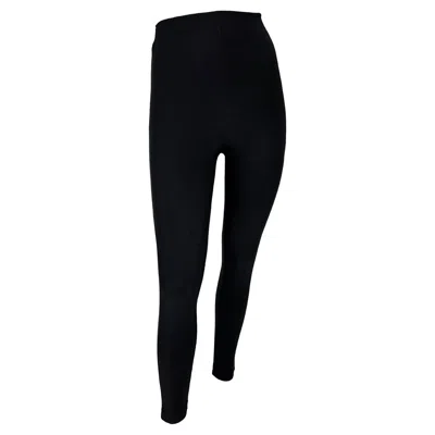 Pre-owned Gianni Versace Couture S/s 1992  High-waisted Ribbed Stretch Legging Pants In Black