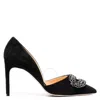 GIANNICO GIANNICO LADIES BLACK DAPHNE 90 SUEDE PUMPS