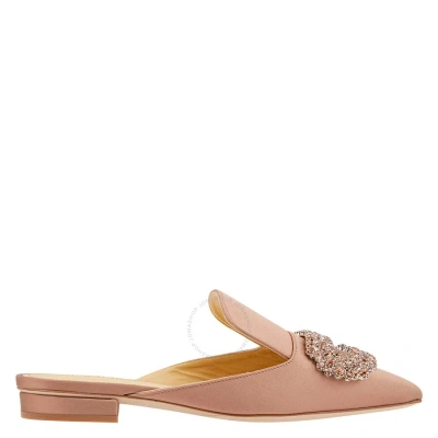 Giannico Ladies Crystal-embellished Daphne Slippers In Soft Pink