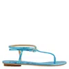 Giannico Ladies Kai Flip Flops Leather Flats In Blue