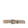 Giannifranco Belts Suede Leather Belt In Grey
