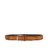 Giannifranco Belts Topstitched Suede Leather Belt