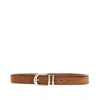 Giannifranco Belts Vintage Look Suede Leather Belt In Brown