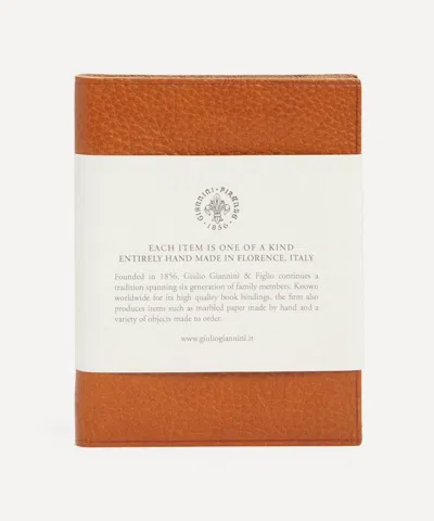 Giannini Leather Oval Marbled Frame In Brown