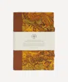 Giannini Marbled Notebook With Leather Spine And Tie