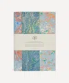 Giannini Soft Marbled Paper Notebook In Blue