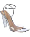 Gianvito Rossi Odyssey 105 Glitter-plexi And Leather Sandals In Grey