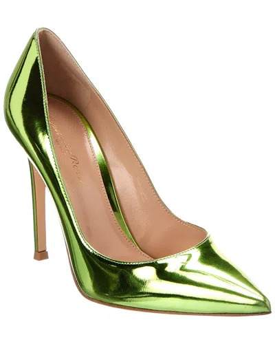 Gianvito Rossi 100 Patent Pump In Green