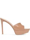 Gianvito Rossi 100mm Dasha Platform Pointed-toe Sandals In Brown