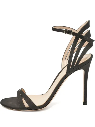 Pre-owned Gianvito Rossi 100mm Freesia Sandals In Black