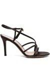 Gianvito Rossi 100mm Slingback Stiletto Sandals In Brown