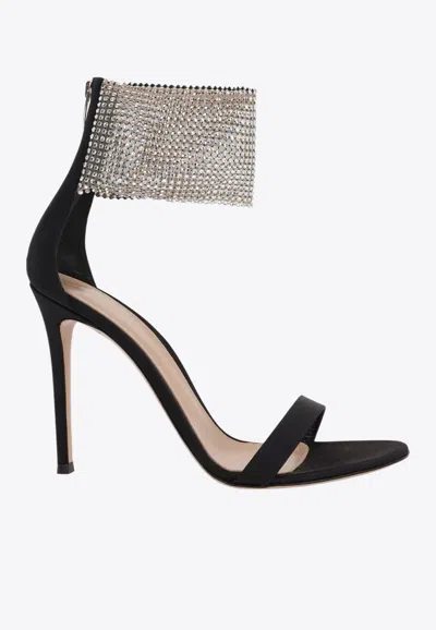 GIANVITO ROSSI 105 CRYSTAL EMBELLISHED SANDALS