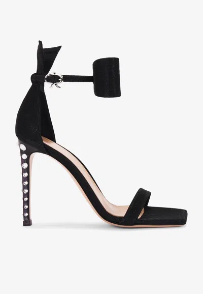 Gianvito Rossi 105 Flash Bow Sandals In Black