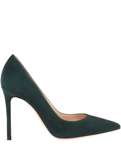 Gianvito Rossi 105 Leather Pumps In Green
