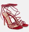 Gianvito Rossi 70 Crystal-embellished Suede Sandals In Rouge
