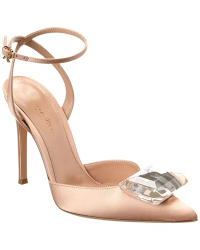 Gianvito Rossi 105 Satin Pump In Pink