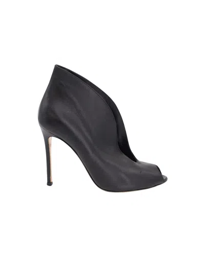 Gianvito Rossi 105 Vamp Boots In Black Nappa Leather