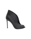 Gianvito Rossi Vamp 105 Calf Leather Peep-toe Ankle Boots In Grey