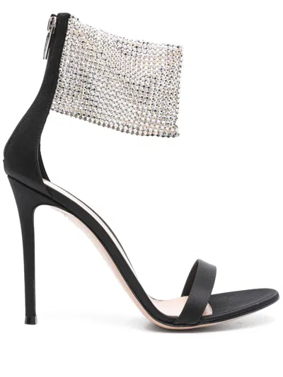 Gianvito Rossi Woman Sandals Black Size 6.5 Textile Fibers