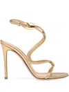 Gianvito Rossi Mamba 85 Metallic Finish Open Toe Sandals In Gold