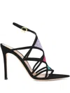 Gianvito Rossi Confetti Sandalen Mit Verziertem Riemen 105mm In Black