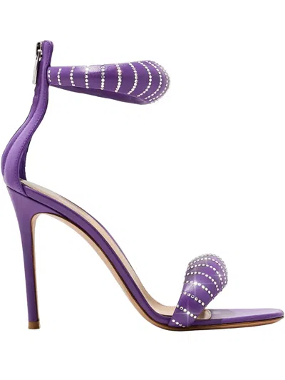 Gianvito Rossi 105mm Crystal-embellished Sandals In Purple