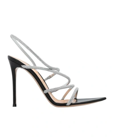 GIANVITO ROSSI 105MM CRYSTAL ETTIE SANDALS