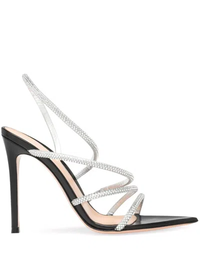 GIANVITO ROSSI 105MM CRYSTAL ETTIE SANDALS