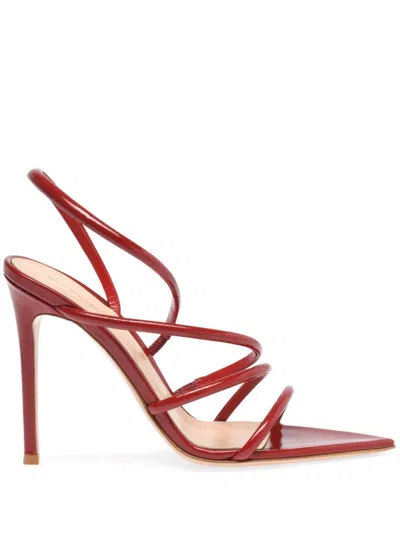 Gianvito Rossi Ettie 105 Nappa Leather Sandals In Red
