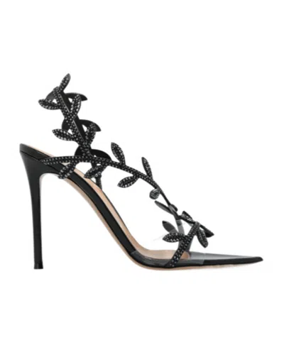 GIANVITO ROSSI GIANVITO ROSSI FLAVIA EMBELLISHED POINTED-TOE SANDALS