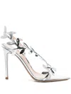 Gianvito Rossi Silver Flavia Heeled Sandals