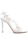 Gianvito Rossi Leaf 85 Leather And Pvc Slingback Sandals In White