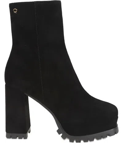 Gianvito Rossi 105mm Harlem Platform Ankle Boots In Black