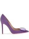 Gianvito Rossi Jaipur Crystal Pointed Toe Pump In Purple
