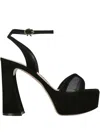 Gianvito Rossi Mesh And Suede Platform Sandals 105 In Black