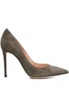 Gianvito Rossi 105mm Pointed-toe Stiletto Heeled Pumps In Gray